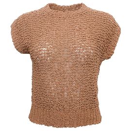 Peserico – Grobstrickpullover in Beige, ärmellos Beige
