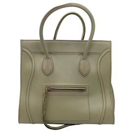 Céline-Celine Putty Grained Leather Phantom Tote-Beige