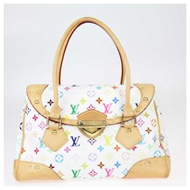 Louis Vuitton-Louis Vuitton Weiß/Mehrfarbige Beverly GM-Tasche mit Monogramm-Mehrfarben