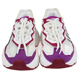 Dolce & Gabbana-Dolce & Gabbana White/Purple Daymaster Low Top Sneakers-Purple