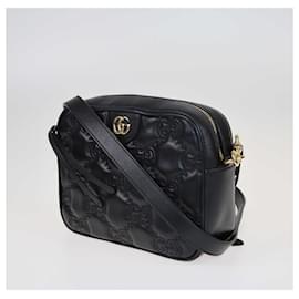 Gucci-Gucci Black Matelasse Small Gg Crossbody Bag-Black