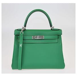 Hermès-Hermes Cactus Evercolor Palladium Hardware Kelly Retourne 28 bag-Other