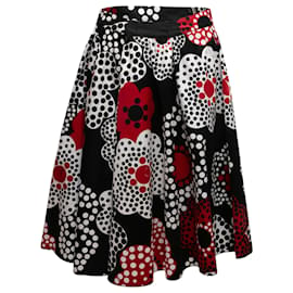 Dolce & Gabbana-Black & Multicolor Dolce & Gabbana Floral Print Skirt Size IT 42-Black
