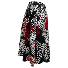 Dolce & Gabbana-Black & Multicolor Dolce & Gabbana Floral Print Skirt Size IT 42-Black