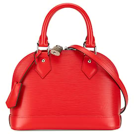 Louis Vuitton-Red Louis Vuitton Epi Alma BB Satchel-Red