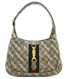 Gucci-Brown Gucci Small The Hacker Project GG Supreme Jackie 1961 Crossbody Bag-Brown