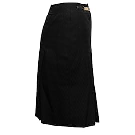 Céline-Black Celine Belted Skirt Size FR 36-Black