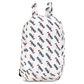 Fendi-White Fendi x Fila Mania Packable Backpack-White
