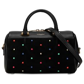 Saint Laurent-Black Saint Laurent Studded Classic Baby Duffle Bag Satchel-Black