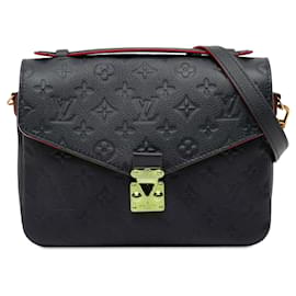 Louis Vuitton-Black Louis Vuitton Monogram Empreinte Pochette Metis Satchel-Black