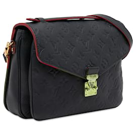 Louis Vuitton-Black Louis Vuitton Monogram Empreinte Pochette Metis Satchel-Black