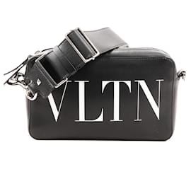 Valentino Garavani-Sac bandoulière en cuir Valentino Garavani VLTN en noir-Noir