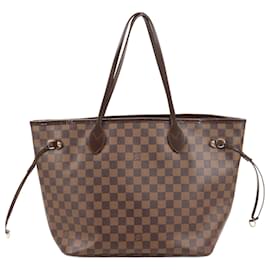 Louis Vuitton-Louis Vuitton Damier Ebene Neverfull MM Shoulder Bag N51105-Brown