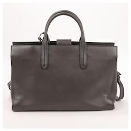 Saint Laurent-Saint Laurent Paris Jeanne Leather 2 Way Handbag Gray 504883-Grey