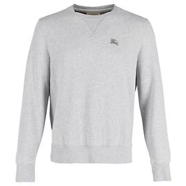 Langärmliges Rundhals-Sweatshirt von Burberry aus grauer Baumwolle. Grau