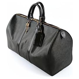 Louis Vuitton-Louis Vuitton Keepall 45 Epi travel bag black-Black