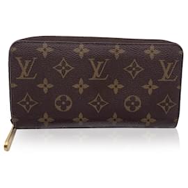 Louis Vuitton-Monogram Canvas Zippy Long Wallet Fuchsia M41895-Brown