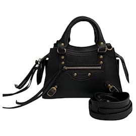 Balenciaga-Balenciaga Motocross Classic Neo Mini City Bag Bolsa de couro 628524 Em uma boa condição-Outro