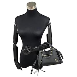 Balenciaga-Balenciaga Motocross Classic Neo Mini City Bag Leather Handbag 628524-Other