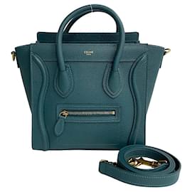 Céline-Bolsa de mão de couro Celine Nano Luggage em ótimo estado-Outro