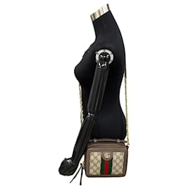 Gucci-Gucci GG Supreme Ophidia Mini sac à bandoulière en toile Sac à bandoulière 602576 In excellent condition-Autre