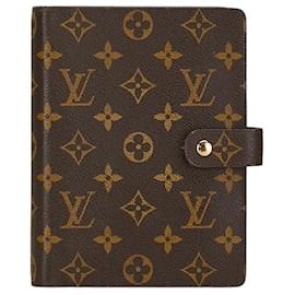 Louis Vuitton-Louis Vuitton Monogram Agenda MM  Canvas Notebook Cover R20105 in good condition-Other