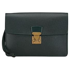 Louis Vuitton-Louis Vuitton Pochette Kourad Leather Clutch Bag M30194 in fair condition-Other