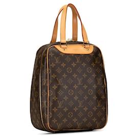 Louis Vuitton-Sac à main Louis Vuitton Monogram Excursion M41450 en PVC marron en très bon état-Marron