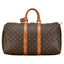 Louis Vuitton-Louis Vuitton Keepall 45 Canvas Travel Bag M41428 in fair condition-Other