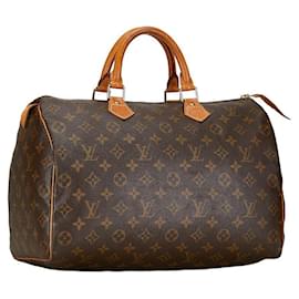 Louis Vuitton-Louis Vuitton Speedy 35 Canvas Handbag M41524 in fair condition-Other