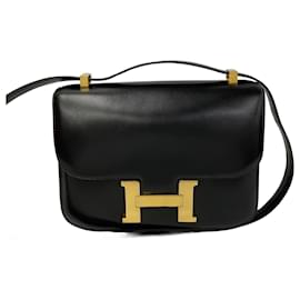 Hermès-Hermes Box Calf Constance 23 Leather Crossbody Bag in Very Good Condition-Other