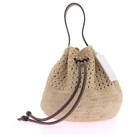 Autre Marque-JANESSA LEONE  Handbags T.  Wicker-Beige