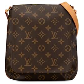 Louis Vuitton-Louis Vuitton Brown Monogram Musette Salsa Kurzer Riemen-Braun