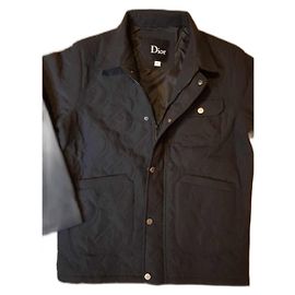 Dior Cannage quilted technical fabric blazer jacket ebony Ebony