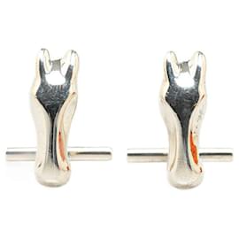 Hermès-Hermes Silver Cheval Horse Cufflinks Metal Other in Excellent condition-Other