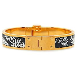 Hermès-Hermes Enamel Hinged Bracelet Enamel Bangle in Excellent condition-Other
