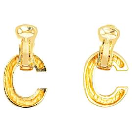 Céline-Celine C Logo Clip On Earrings Metal Earrings in Good condition-Other