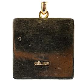 Céline-Celine Carriage Plate Pendant Necklace Metal Necklace in Good condition-Other