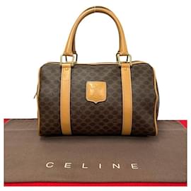 Céline-Celine Macadam Canvas Mini Boston Bag Canvas Handbag in Very Good Condition-Other