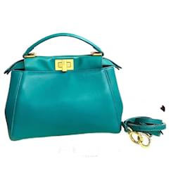 Fendi-Fendi Leather Peekaboo Handbag  Leather Crossbody Bag in Good condition-Other