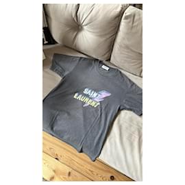 Saint Laurent-Tee shirts-Gris anthracite