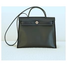 Hermès-NEW Hermes Herbag 31-Black,Navy blue