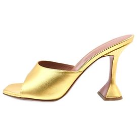 Amina Muaddi Mules Golden