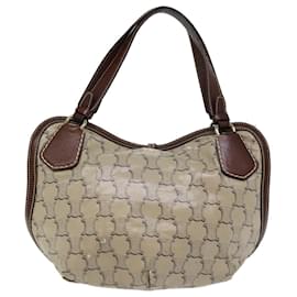 Céline-CELINE Paris Sac à main en toile Macadam Marron Auth 77387-Marron