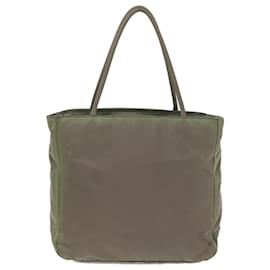 Prada-PRADA Hand Bag Nylon Khaki Auth 77350-Khaki