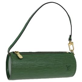 LOUIS VUITTON Epi Soufflot Pouch Verde LV Auth 76903 Verde