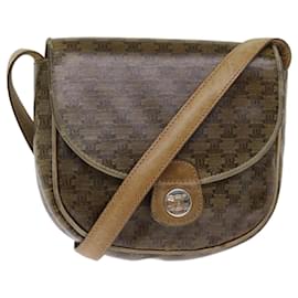 Céline-CELINE Macadam Canvas Shoulder Bag Brown Auth 76405-Brown
