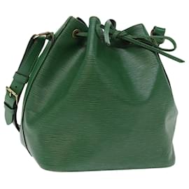 Louis Vuitton-LOUIS VUITTON Epi Petit Noe Sac à Bandoulière Vert M44104 Auth LV 77190-Vert