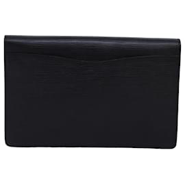 Louis Vuitton-LOUIS VUITTON Epi Montaigne 27 Pochette Noir M52652 LV Auth yk12841-Noir