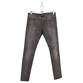 Saint Laurent-Slim-fit cotton jeans-Grey